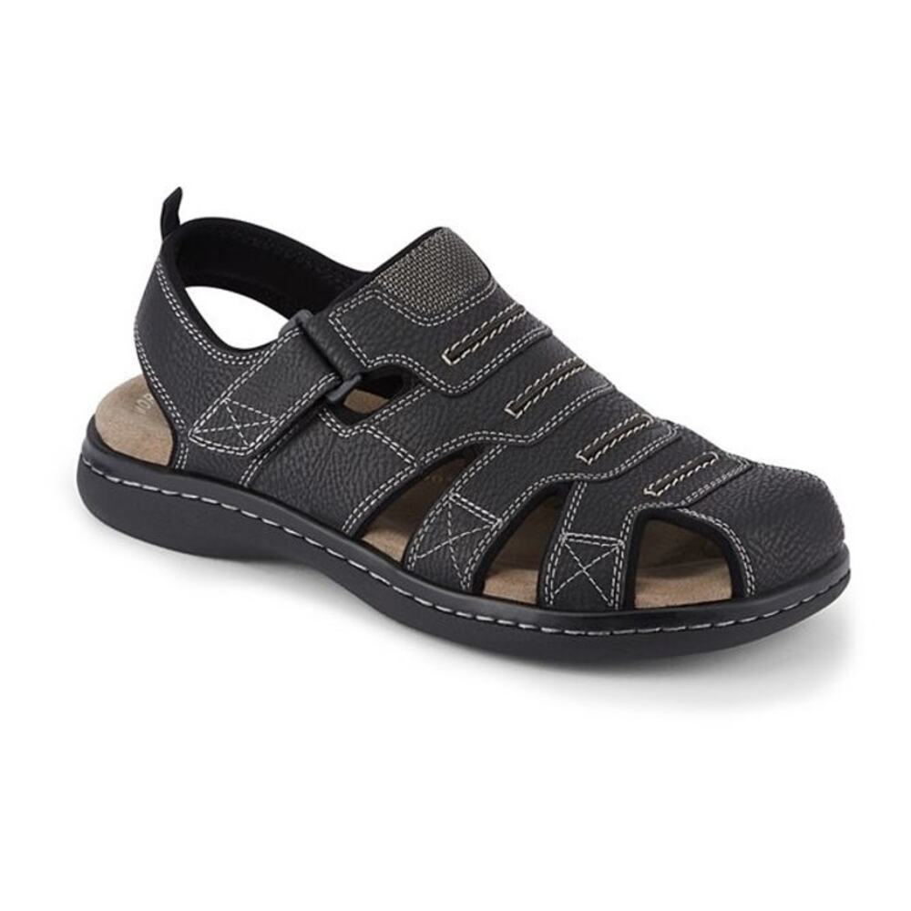 NEW! Dockers Searose Men's Outdoor Fisherman Sandal Memory Foam Size 10W Black